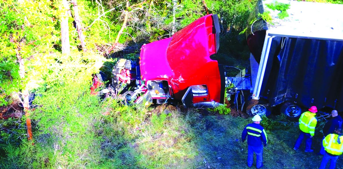 Drone Video: Truck accident on U.S. 199