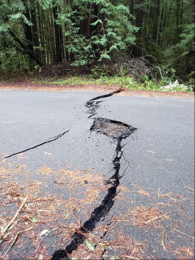 Mattole Road in Humboldt Redwoods State Park closes due to storm damage and potential landslide risk