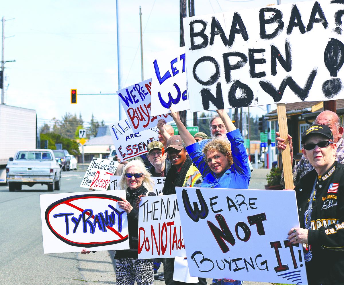 Crescent City protest draws cries to reopen the county