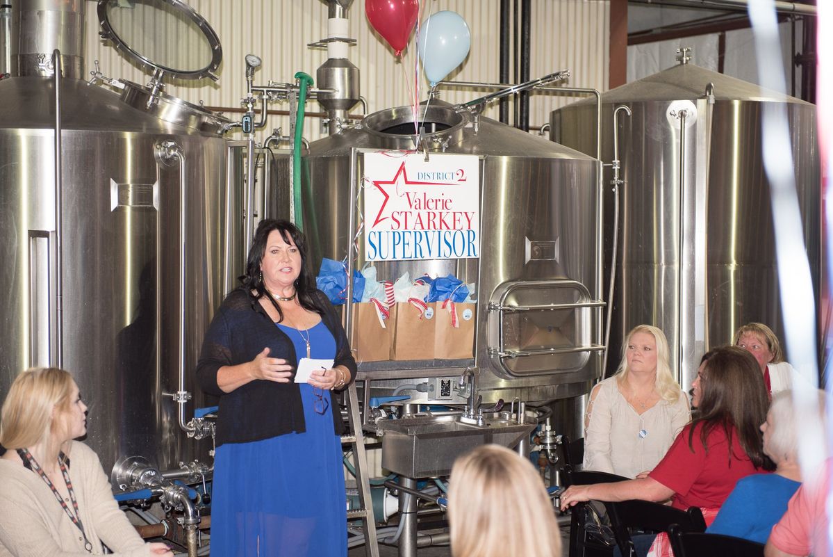 Valerie Starkey campaigning for Board of Supervisors District 2