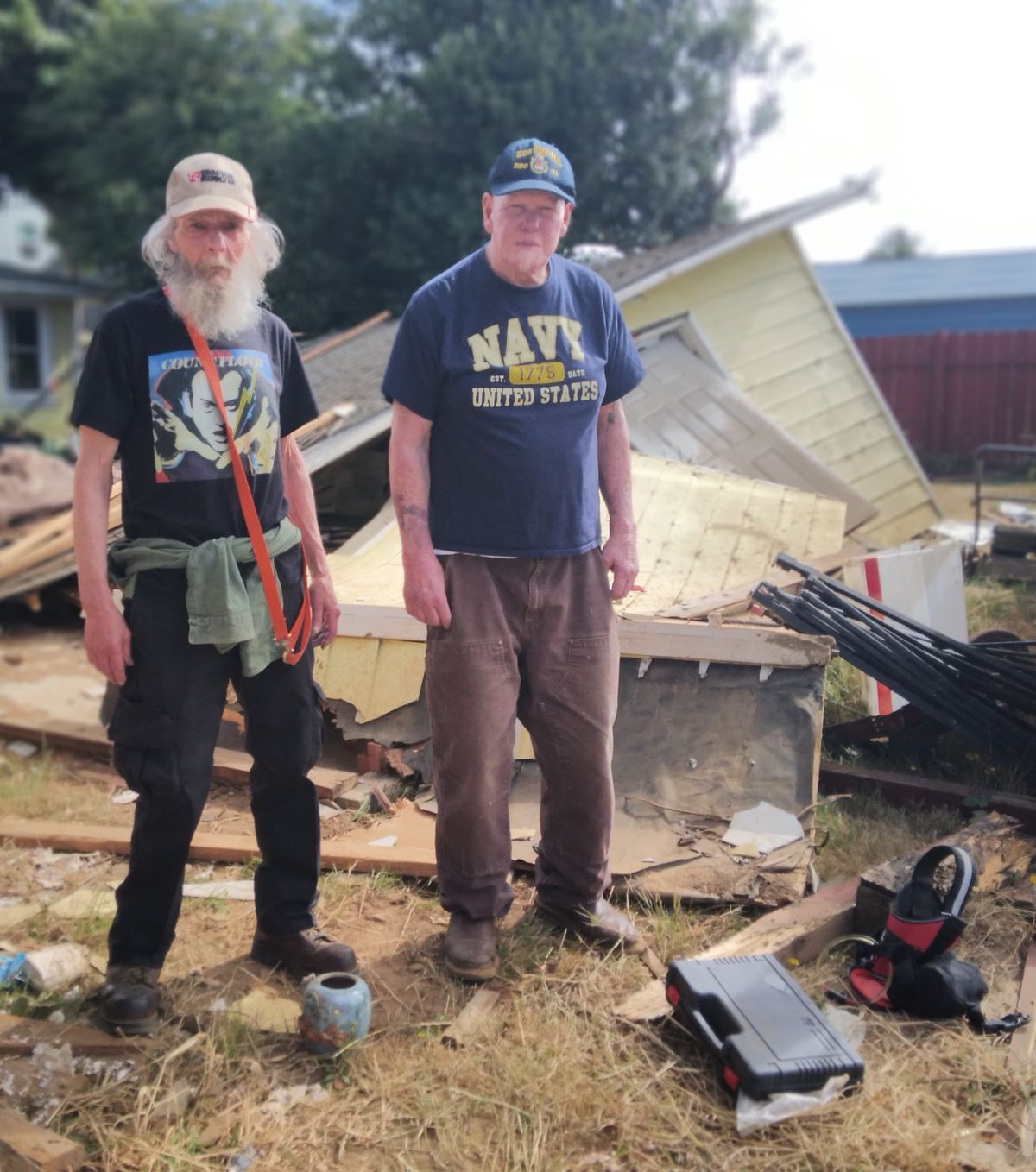 Harrowing crash leaves two homeless, one injuried