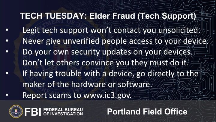 Tech Tuesday: Building a Digital Defense Against Elder Fraud (Part 3 - Tech Support Scams)