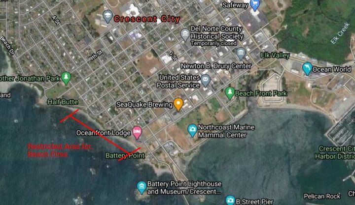 Council bans most beach fires in Crescent City