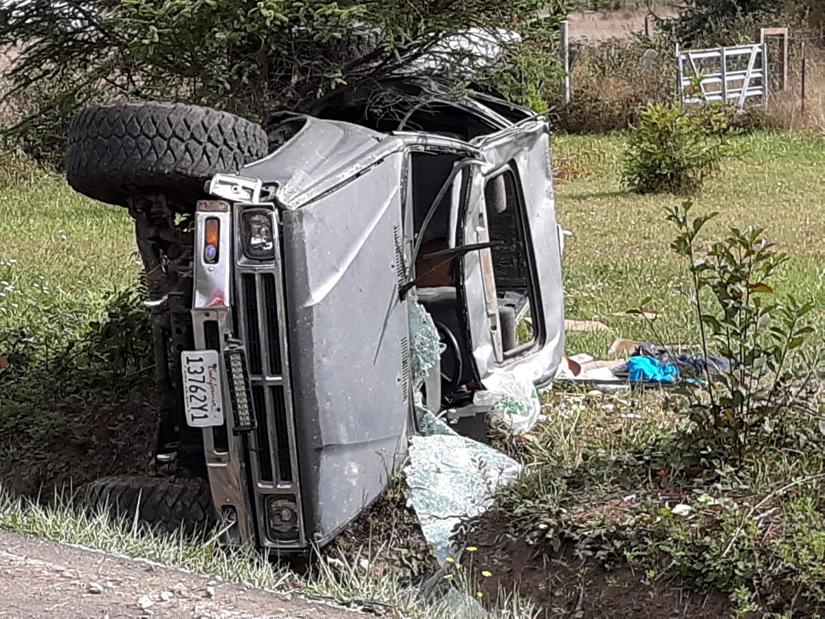 Single-vehicle rollover injures driver