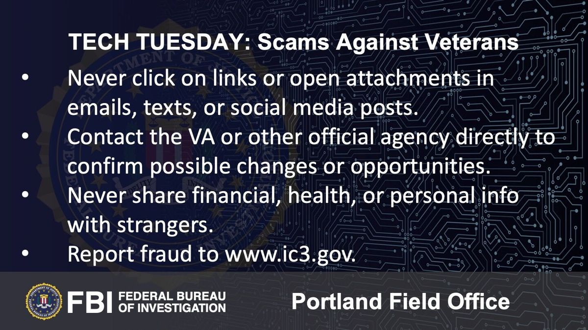 Tech Tuesday: Building a Digital Defense Against Scams Targeting Veterans