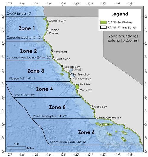 Commerical Dungeness Crab Fishery is closed off of Central California to protect humpback whales