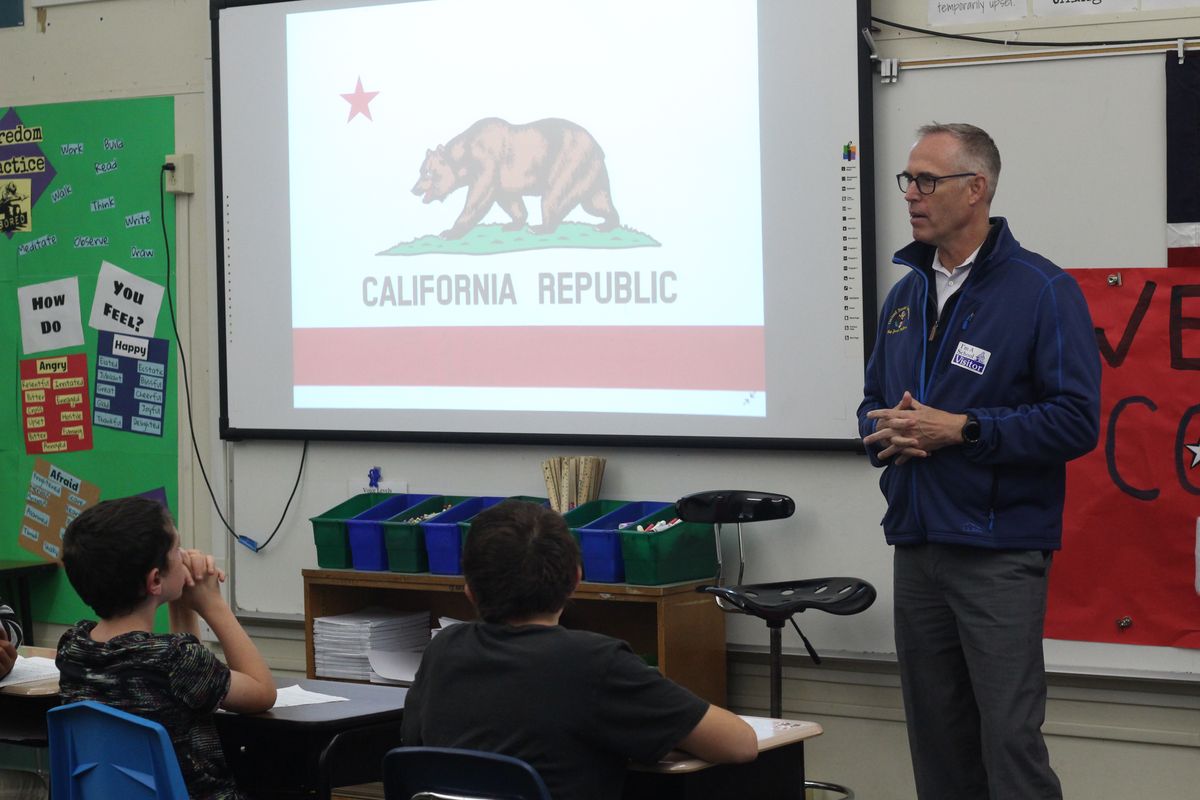 Congressman chats Crescent Elk students