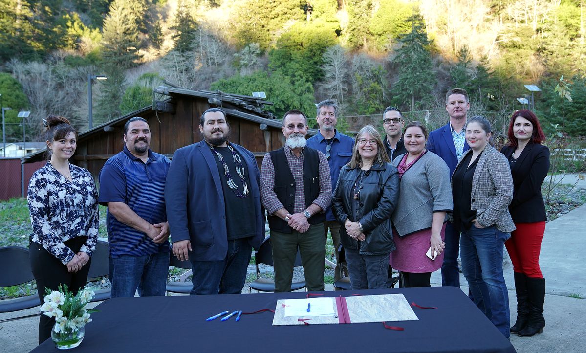 Yurok Tribe, California Department of Parks and Rec sign historic pact