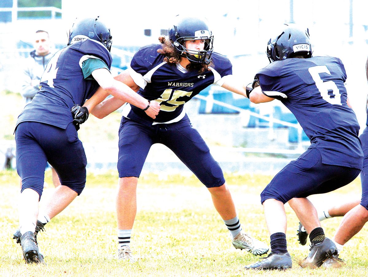 Putting on the pads