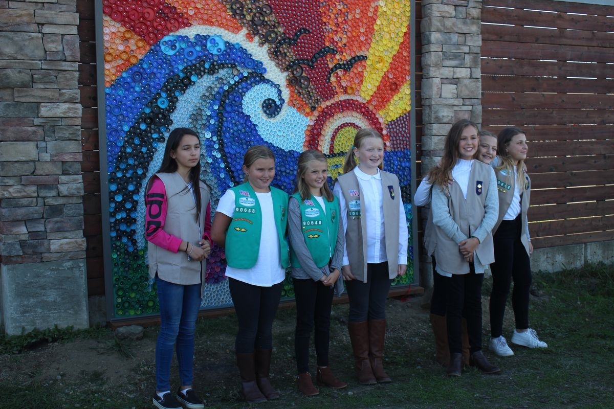 Girl Scouts create bottle-top beauty