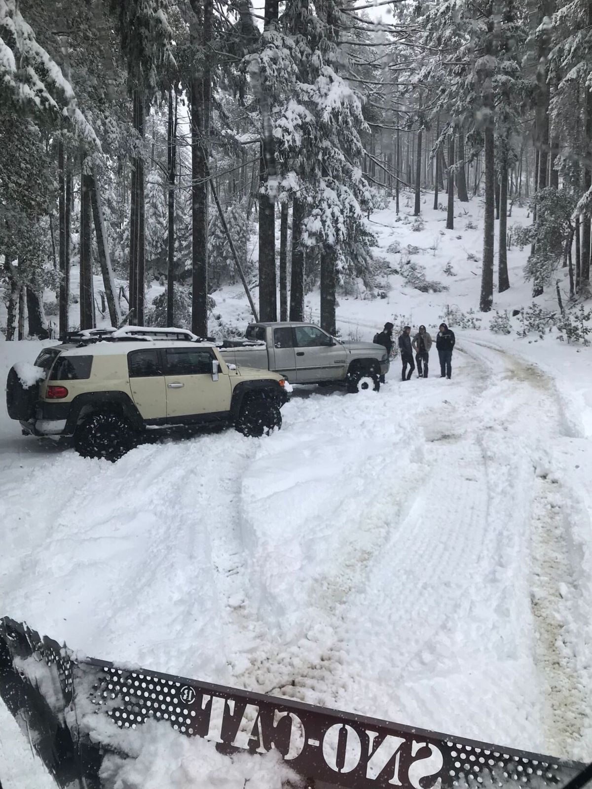 Snow rescue near Hazel Camp