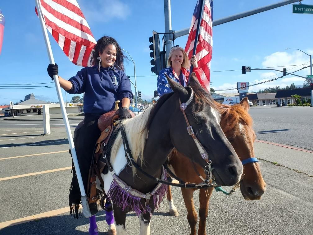 Riding with flags and pride in America