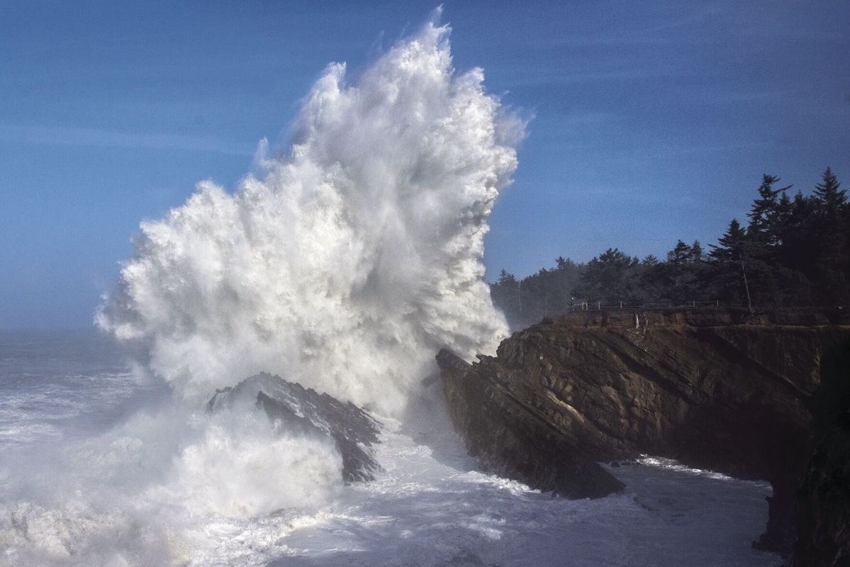 Peak winter storm season draws storm watchers to a singular stretch of the Oregon Coast