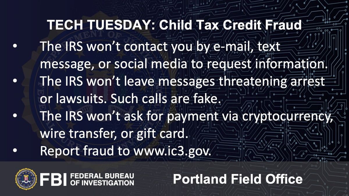 Tech Tuesday: Building a Digital Defense Against IRS Child Tax Credit Fraud