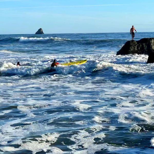 Man rescued from sea by sheriff's officers