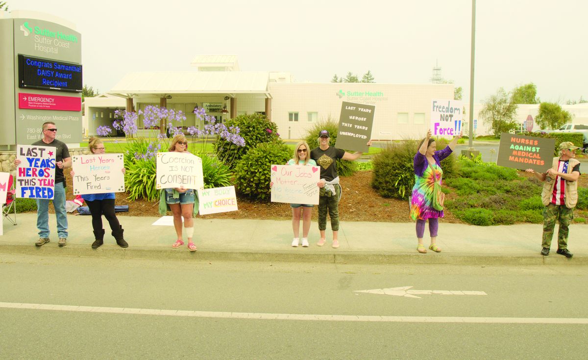Protesting against California’s vaccine mandate