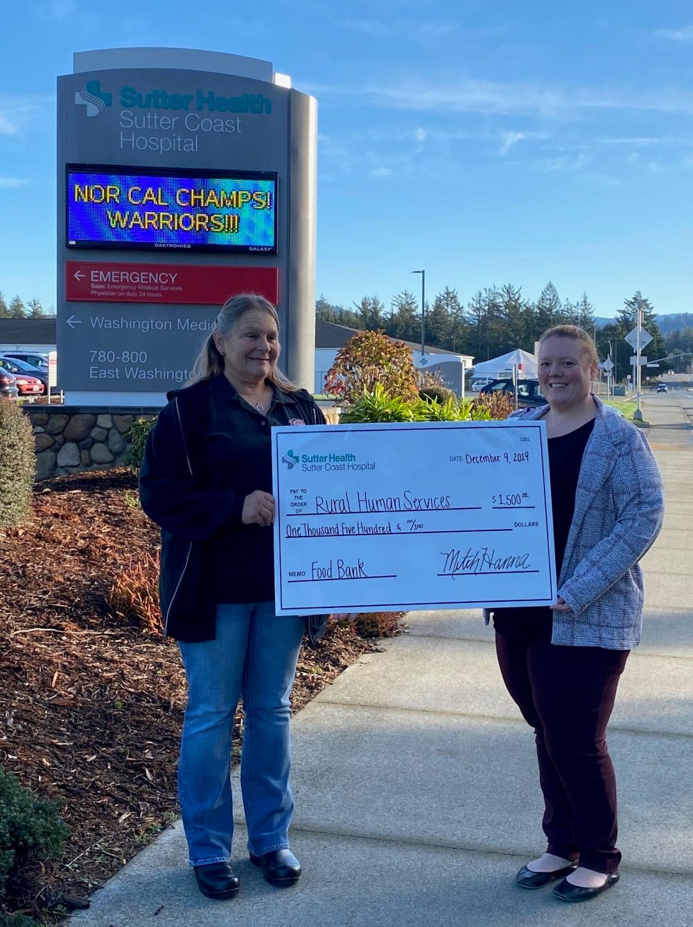 Sutter Coast Hospital aids local food banks