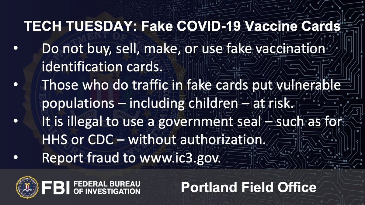 Tech Tuesday: Building a Digital Defense Against Fake COVID-19 Vaccine Cards