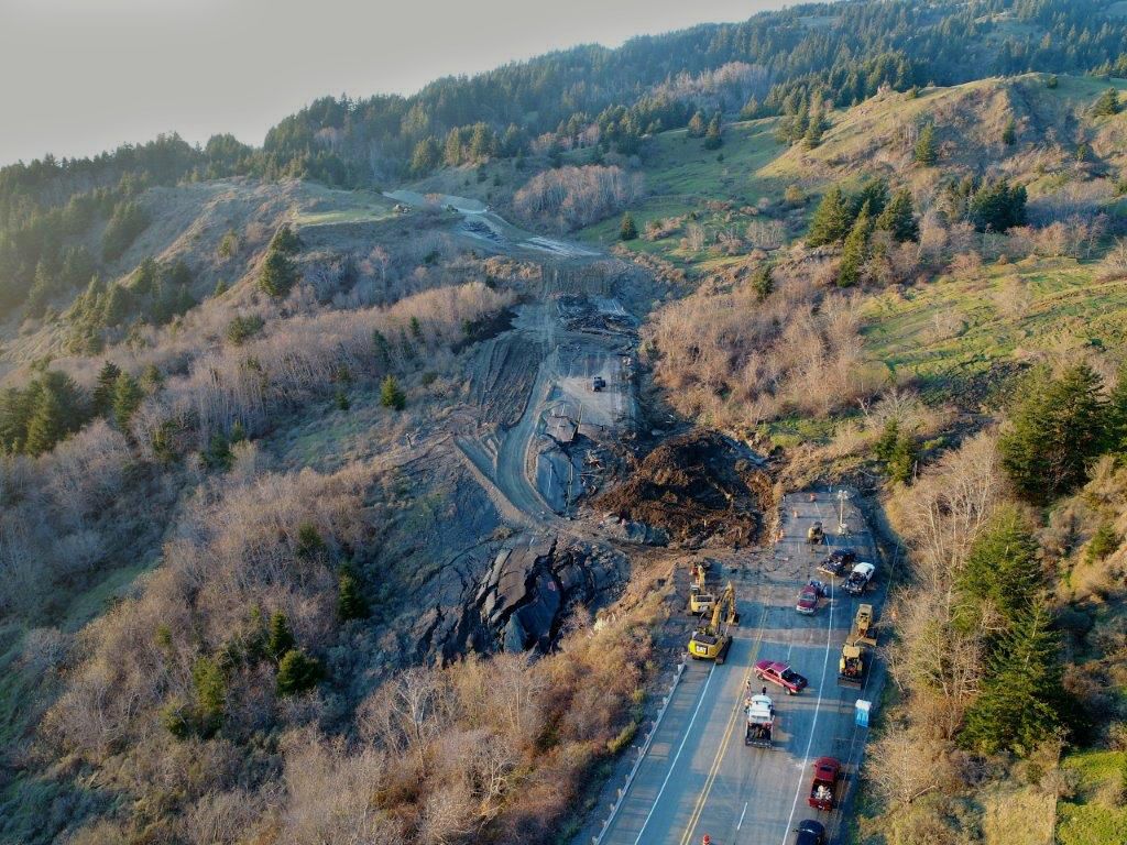 Highway slide area repair delayed