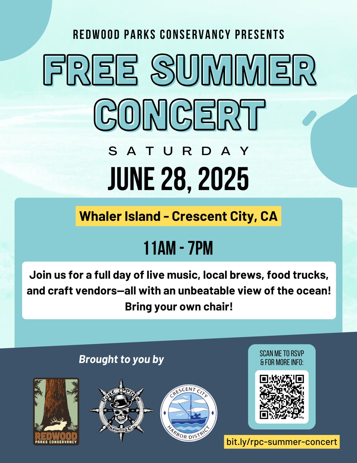 Free Outdoor Concert to Kick Off Summer at Crescent City’s Whaler Island