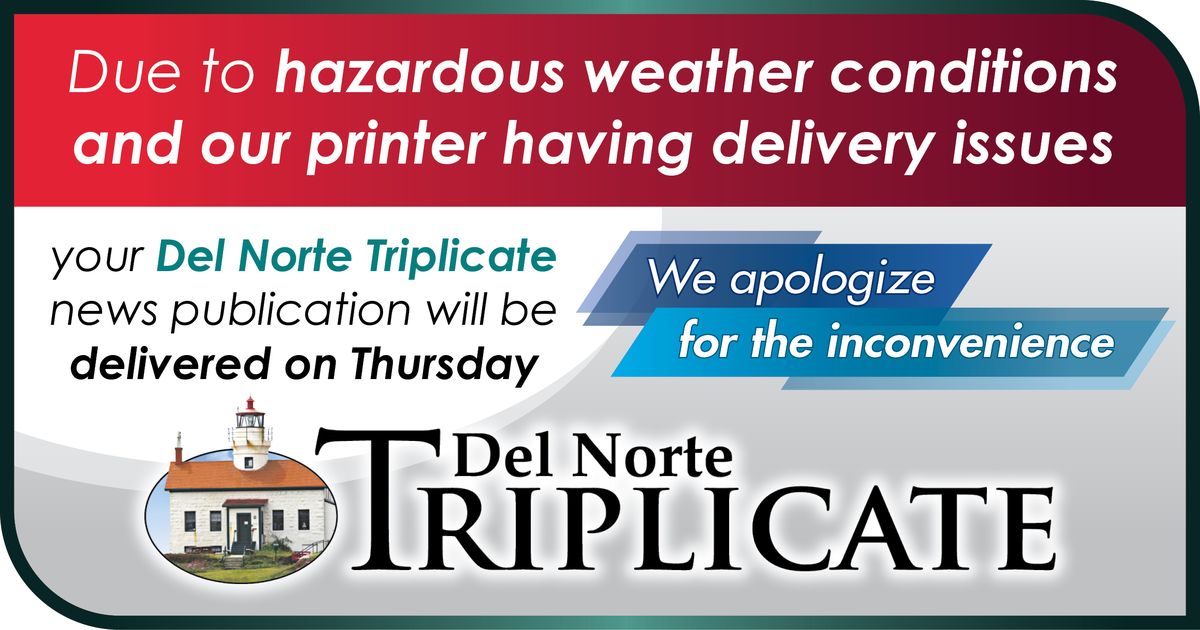 Print delivery of The Triplicate delayed this week