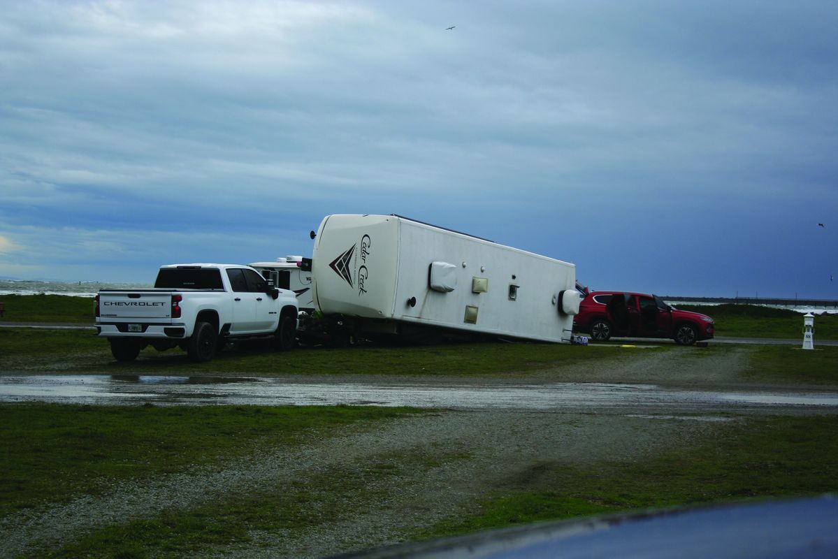 Widespread damage reported as storm, high tides blow through city