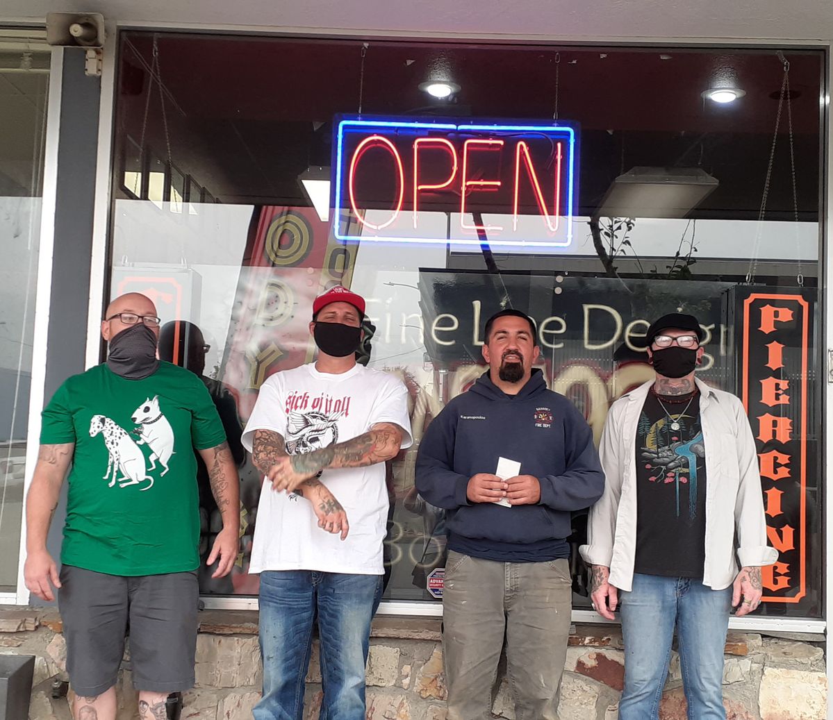 Fine Line Tattoos raise $900 for Gasquet Volunteer Fire Department