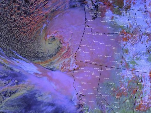 Bomb cyclone weather system causing high winds