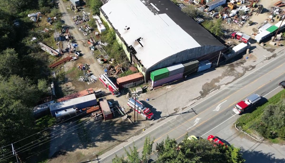 Fire Damages Warehouse on Lake Earl Drive