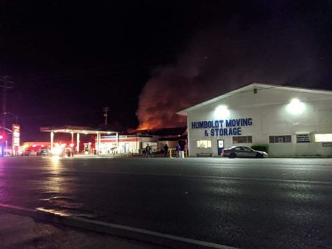 Warehouse off of Northcrest ignites